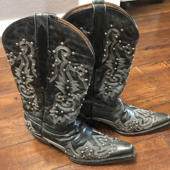 El General Embroidered Genuine Leather Boots Sz 6